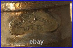 Antique SIGNED Bradley Hubbard Table Lamp Convex Slag Glass Grapes Vines Leaves
