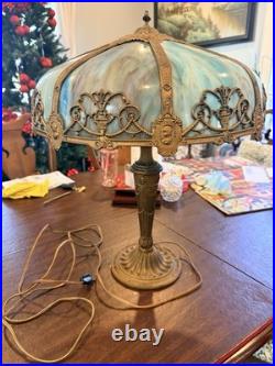 Antique Slag Glass Lamp Antique Slag Glass Lamp