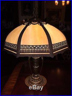 Antique Slag Glass Lamp