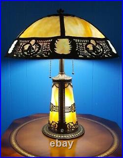 Antique Slag Glass Lamp