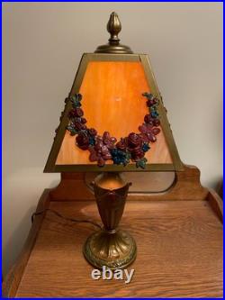 Antique Slag Glass Lamp Antique Slag Glass Lamp