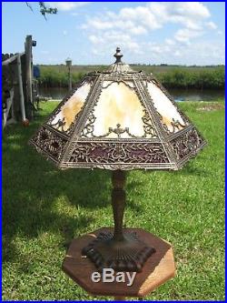 Antique Slag Glass Lamp