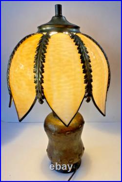 Antique Slag Glass Lamp