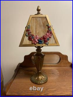 Antique Slag Glass Lamp