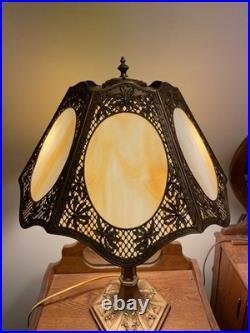 Antique Slag Glass Lamp