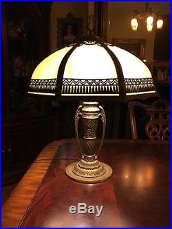 Antique Slag Glass Lamp