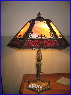 Antique Slag Glass Lamp