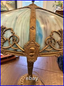 Antique Slag Glass Lamp