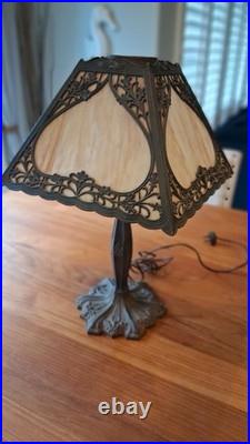Antique Slag Glass Lamp