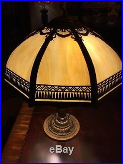 Antique Slag Glass Lamp