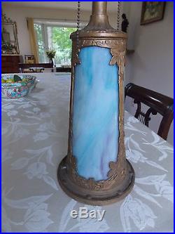 Antique Slag Glass Lamp