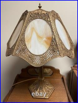 Antique Slag Glass Lamp