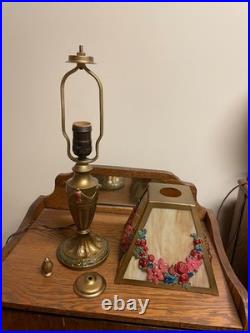 Antique Slag Glass Lamp Antique Slag Glass Lamp