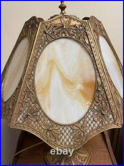 Antique Slag Glass Lamp Antique Slag Glass Lamp