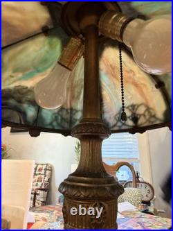 Antique Slag Glass Lamp