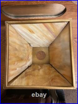 Antique Slag Glass Lamp Antique Slag Glass Lamp