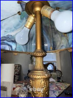 Antique Slag Glass Lamp Antique Slag Glass Lamp