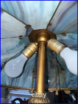 Antique Slag Glass Lamp