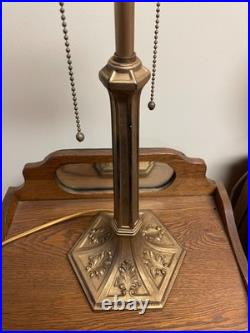 Antique Slag Glass Lamp