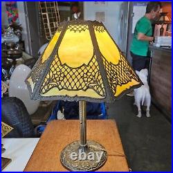 Antique Slag Glass Lamp #2