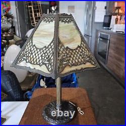 Antique Slag Glass Lamp #2