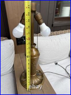 Antique Slag Glass Lamp Base