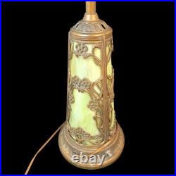 Antique Slag Glass Lamp Base approx 24