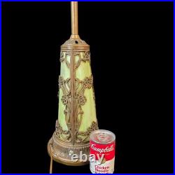 Antique Slag Glass Lamp Base approx 24