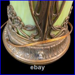 Antique Slag Glass Lamp Base approx 24