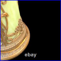 Antique Slag Glass Lamp Base approx 24