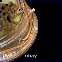 Antique Slag Glass Lamp Base approx 24