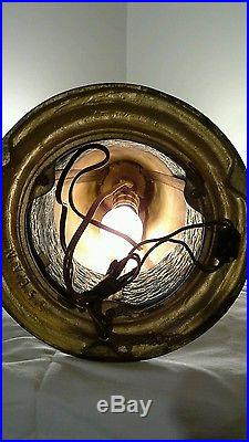Antique Slag Glass Lamp N. W. A. S Company circa 1920s