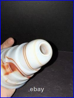 Antique Slag Glass Lamp Parts Alto Agate Swirl Part Lighter 3 Tier Deco Era