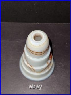 Antique Slag Glass Lamp Parts Alto Agate Swirl Part Lighter 3 Tier Deco Era