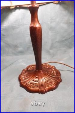 Antique Slag Glass Lamp Scenic Landscape Miller Antique Slag Glass Lamp Scenic Landscape Miller