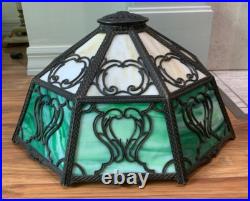 Antique Slag Glass Lamp Shade 16 panel (shade only) Wilkinson Bradley Hubbard