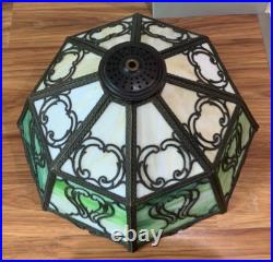 Antique Slag Glass Lamp Shade 16 panel (shade only) Wilkinson Bradley Hubbard