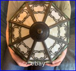 Antique Slag Glass Lamp Shade 16 panel (shade only) Wilkinson Bradley Hubbard