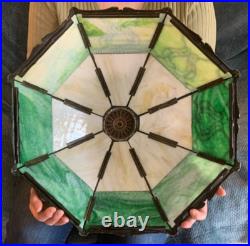 Antique Slag Glass Lamp Shade 16 panel (shade only) Wilkinson Bradley Hubbard