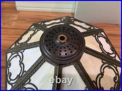 Antique Slag Glass Lamp Shade 16 panel (shade only) Wilkinson Bradley Hubbard