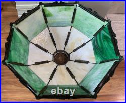 Antique Slag Glass Lamp Shade 16 panel (shade only) Wilkinson Bradley Hubbard