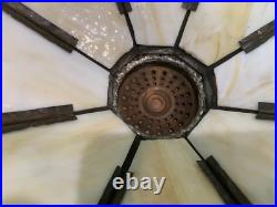 Antique Slag Glass Lamp Shade 16 panel (shade only) Wilkinson Bradley Hubbard