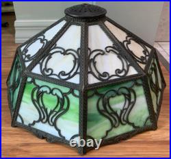 Antique Slag Glass Lamp Shade 16 panel (shade only) Wilkinson Bradley Hubbard