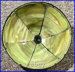 Antique Slag Glass Lamp Shade 6 Panel Vintage #S4 Antique Slag Glass Lamp Shade 6 Panel Vintage #S4