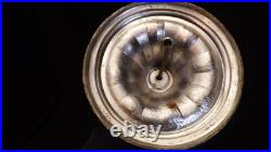 Antique Slag Glass Lamp Silver Plate Reverse Painted Lamp Base Pairpoint Era