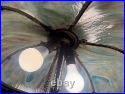 Antique Slag Glass Lamp With Base That Lights Up Antique Slag Glass Lamp With Base That Lights Up