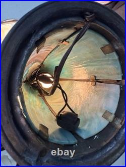 Antique Slag Glass Lamp With Base That Lights Up