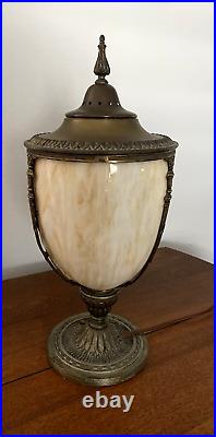Antique Slag Glass Luminor Perfume Lamp Luminor Desk Lamp 1930s