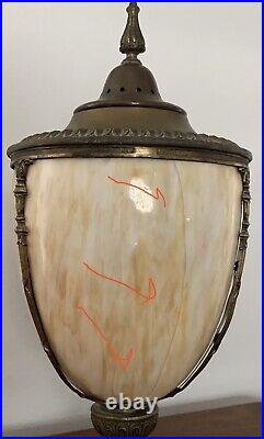 Antique Slag Glass Luminor Perfume Lamp Luminor Desk Lamp 1930s