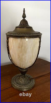 Antique Slag Glass Luminor Perfume Lamp Luminor Desk Lamp 1930s